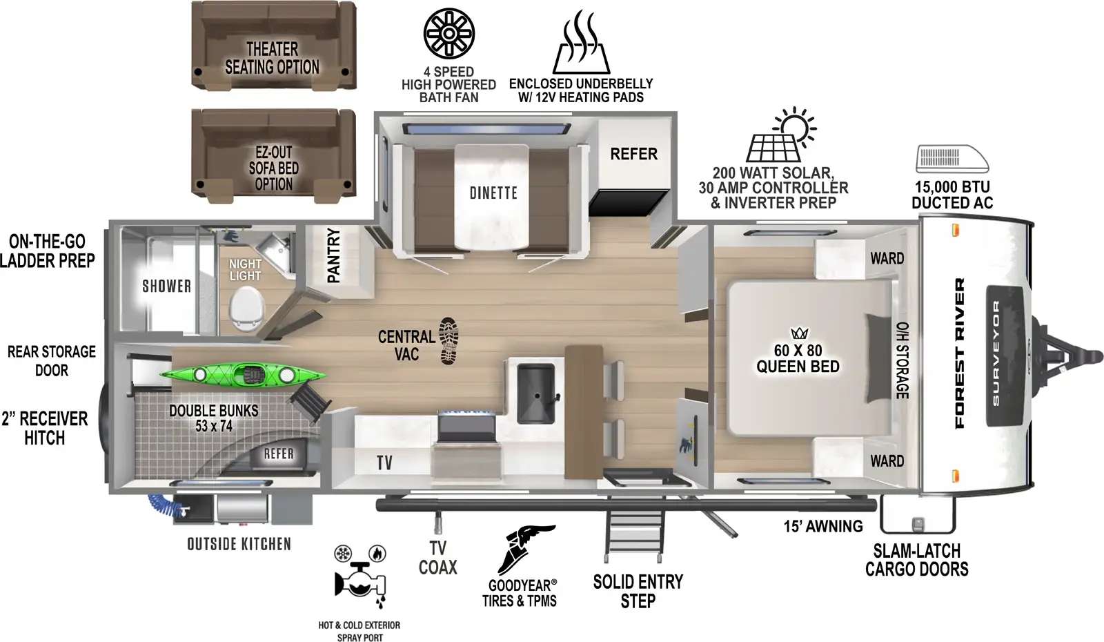 Surveyor Legend 260BHLE Floorplan